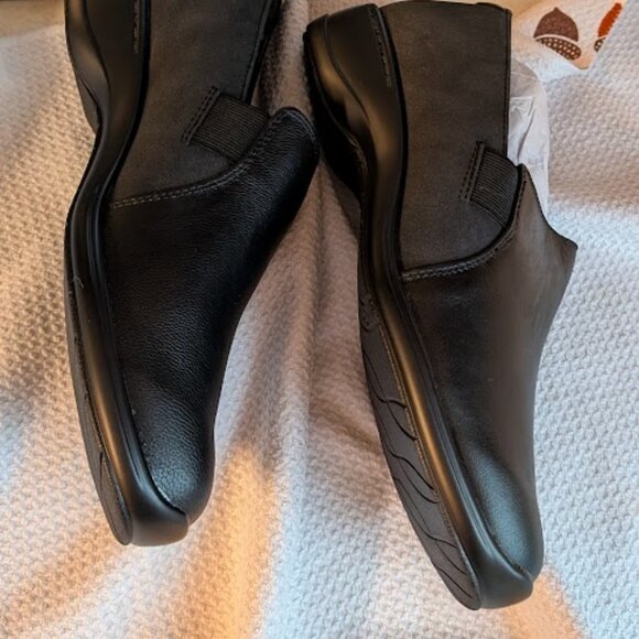 Ros Hommerson Slide In Black Leather Shoes Size 7.5 W Item # 62035-10 - - Picture 2 of 9